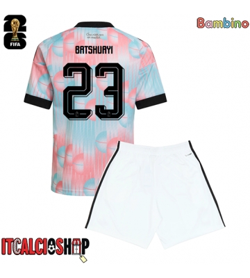 Belgio Michy Batshuayi #23 Seconda Maglia Bambino Mondiali 2026 Manica Corta (+ Pantaloni corti)